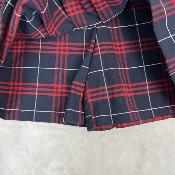 Y2K French Toast Skort Juniors 9 Red Blue Plaid Academia School University NWT - Picture 8 of 9